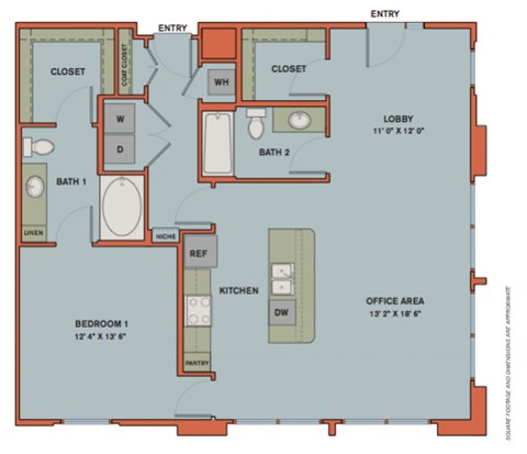 B3.1 Live/Work Space Floorplan at The Can Plant Residences at Pearl
